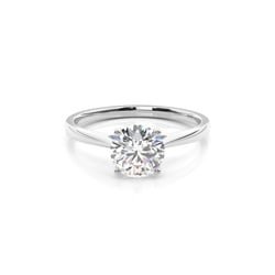 Platinum Round Diamond Engagement Ring